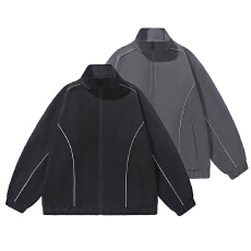 재고있음2026春季跨境外贸反光条夹克男运动外套夹克男立领外套