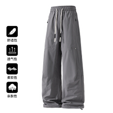 批发재고있음男士休闲裤潮牌宽松百搭帅气中性风运动长裤学生青少年