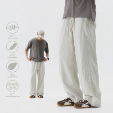 批发재고있음工装裤<b class='q'>男士</b>夏季宽松直筒休闲裤美式长<b class='q'>裤子</b>冰丝