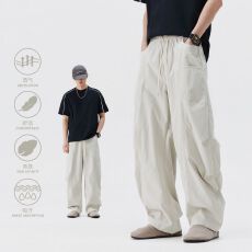 批发재고있음新品春夏休闲裤<b class='q'>男士</b>直筒宽松户外阔腿裤青年工装<b class='q'>裤子</b>