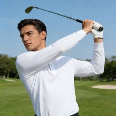 批发男士210克纯棉珠地polo衫纯色长袖高端<b class='q'>商务</b>百搭舒适透气上衣