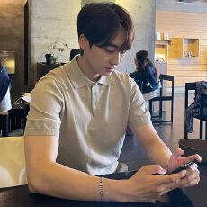 재고있음夏季韩版新款翻领polo短袖男港风纯色t恤针织衫上衣薄款