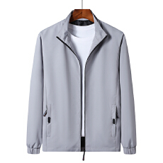 中青年立领上衣男春秋户外单层薄款登山服男防风风衣夹克男休闲