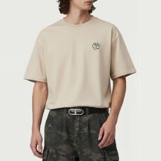 外贸夏季新款冰丝凉感半袖打底衫印花男女同款百搭美式短袖T恤