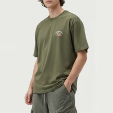 外贸2026夏季凉感冰丝短袖t恤宽松印花美式百搭落肩半袖打底衫