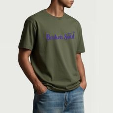 外贸夏季新款日系复古立体压胶字母印花短袖冰丝宽松圆领半袖T恤