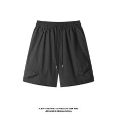 재고있음男士短裤冰丝男款运动五分裤夏季卡其色外穿男裤沙滩裤