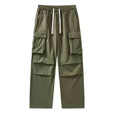 批发100%纯棉工装裤男<b class='q'>美式</b>潮牌宽松痞帅多口袋束脚裤潮流复古伞兵裤