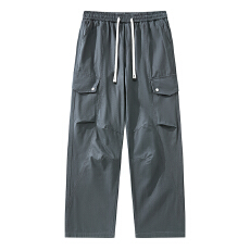 批发재고있음春夏季纯棉工装裤男士宽松2026新款高级感阔腿裤