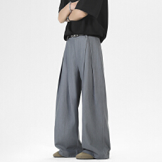 批发美式<b class='q'>潮</b>牌西裤男春季爆款垂感宽松休闲西装高级感直筒裤