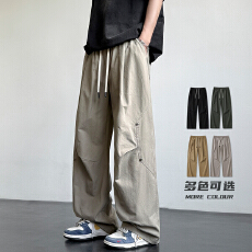 批发四季日系纯棉工装裤男<b class='q'>秋</b>季美式高街宽松长裤休闲裤100%棉裤男