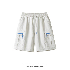 批发재고있음冰丝短裤男夏季速干潮牌宽松<b class='q'>大码</b>沙滩五分裤休闲<b class='q'>运动</b>裤子