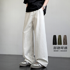 批发四季日系纯棉工装裤男<b class='q'>秋</b>季美式高街宽松春<b class='q'>秋</b>长裤束脚休闲裤100%棉