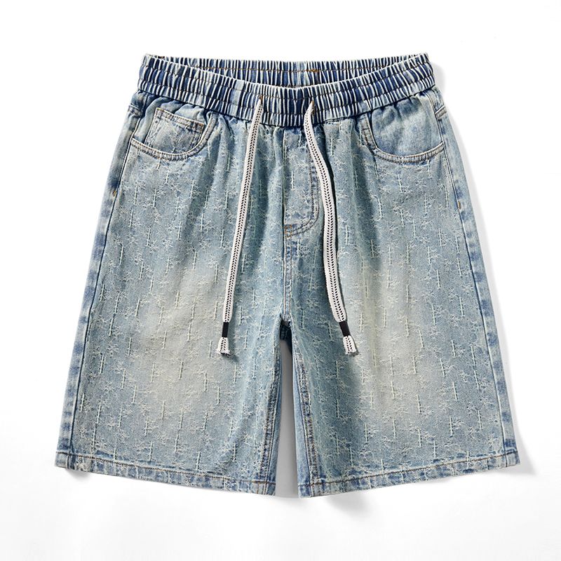 데님 반바지 소년 여름 새로운 스트레이트 바지 조수 브랜드 레트로 캐주얼 잘 생긴 다용도 오부 바지 인터넷 에디션