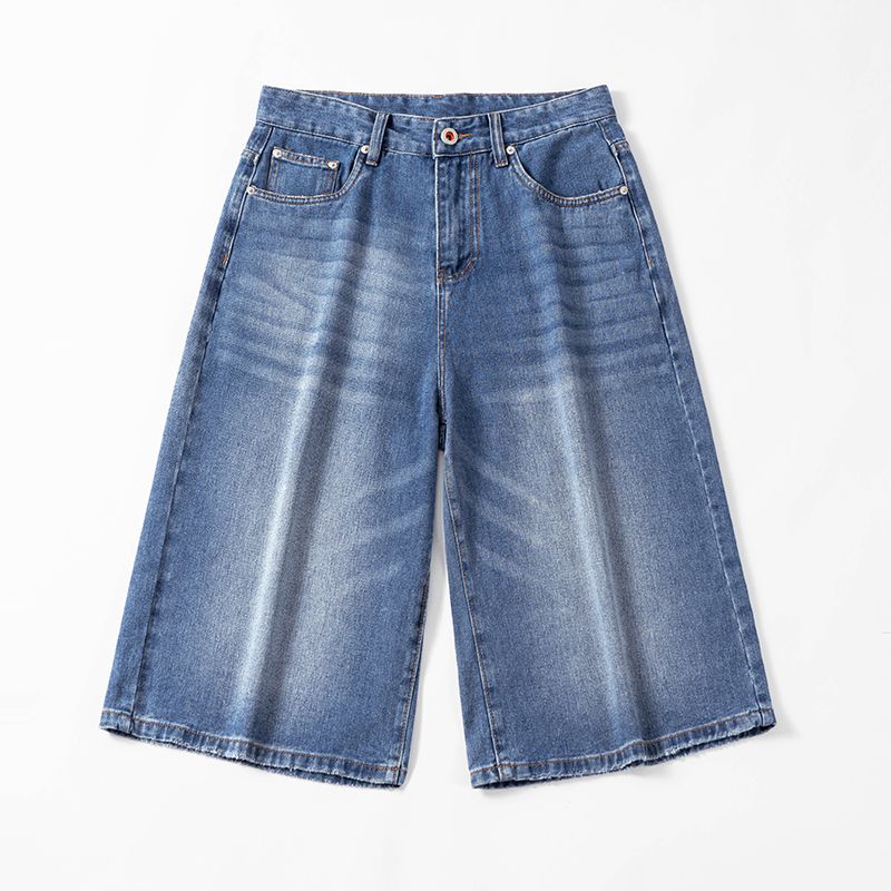 재 고 있 데님 7 점 소년 여름 새로운 스트레이트 일본식 조수 브랜드 레트로 잘 생긴 다용도 미니멀리즘 워시 물