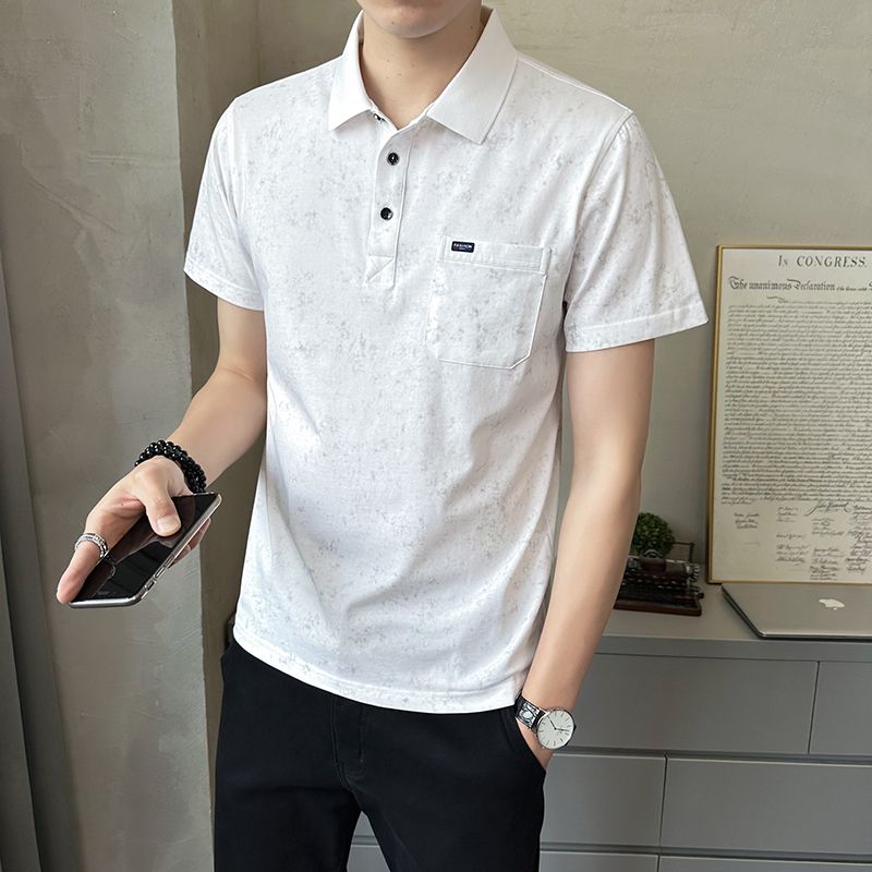 POLO 셔츠 남자 여름 새로운 비즈니스 다용도 캐주얼 반팔 티셔츠