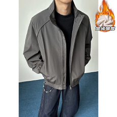 外套男款2026新款春秋季休闲冲锋衣秋冬男装加绒保暖户外夹克