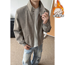 秋冬季皮衣男士外套2026新款潮牌麂皮绒夹克上衣男服
