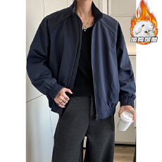 批发加绒加厚秋冬季男士外套休闲百搭连帽夹克防风防水<b class='q'>户外</b>男装冲锋衣