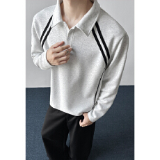 批发长袖t恤<b class='q'>男</b>士翻领<b class='q'>polo</b><b class='q'>衫</b>春秋季潮流卫衣宽松休闲打底<b class='q'>衫</b>秋装上衣服T
