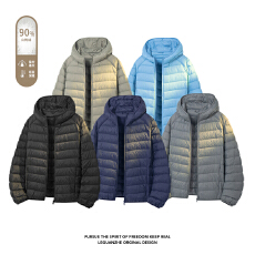 批发2026冬季新款90绒排骨<b class='q'>羽绒服</b><b class='q'>男</b>女情侣装轻薄保暖<b class='q'>羽绒服</b>
