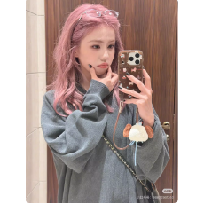 批发白鹿<b class='q'>明星</b>同款灰色V领针织衫女宽松显瘦套头毛衣内搭外穿上衣秋冬