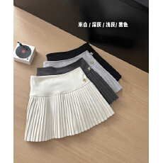 批发天猫抖音质量百褶半身裙女2026新款秋冬<b class='q'>高腰</b>显瘦百搭a字裙<b class='q'>短裙</b>