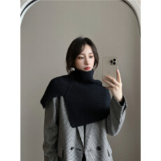 批发围巾女冬季新款时尚外搭套头围脖女纯色韩系百搭脖套毛针织披肩