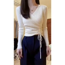 批发天猫抖音质量秋冬修身短款长袖针织衫毛衣女内搭洋气打底衫上衣