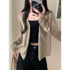 批发天猫抖音质量<b class='q'>外</b><b class='q'>搭</b>披肩小<b class='q'>开衫</b>女2025秋季<b class='q'>长袖</b>短款外套韩系慵懒上衣