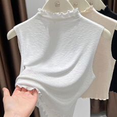 批发轻薄软糯针织毛衣内搭假领子百搭高档女叠穿背心半高领打底衫<b class='q'>秋</b>冬