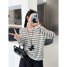 批发<b class='q'>欧洲站</b>2026春夏<b class='q'>新款</b>字母袖标百搭宽松慵懒风圆领套头针织衫上衣潮