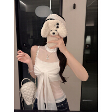 批发26年夏季小心机内搭外穿T恤女辣妹上衣假两件带胸垫<b class='q'>短袖</b>T恤