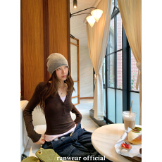 批发美式新款假两件长袖<b class='q'>t</b><b class='q'>恤</b>女秋冬季撞色亨利领打底衫修身辣妹上衣潮