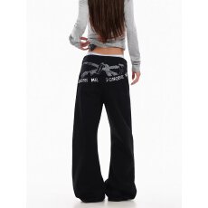 批发<b class='q'>韩国</b>chic美式高街vibe风痞帅炸街微微喇牛仔裤男潮牌显瘦直筒长裤