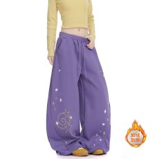 批发韩国chic国潮男女美式ins高街宽松阔腿裤秋冬加绒潮牌痞帅<b class='q'>休闲裤</b>