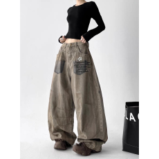 批发韩国chic<b class='q'>牛仔裤</b>潮ins时尚文艺简约日系气质原宿流行新款百搭慵懒