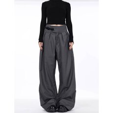 批发好质量韩国chic美式春季新款男女休闲裤长裤直筒痞帅高级宽松西裤