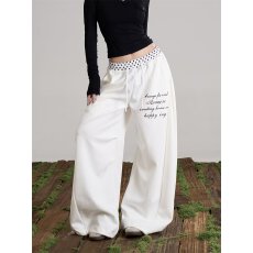 批发美式字母印花直筒<b class='q'>运动</b>休闲裤<b class='q'>男</b>女2026春季松弛感高腰百搭阔腿卫裤