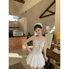 批发带胸垫减龄<b class='q'>碎花</b>辣妹吊带女夏季内搭蝴蝶结显身材V领外穿修身背心