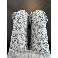 批发好质量<b class='q'>松紧</b>腰印花微喇叭裤夏装百搭2026新款显瘦修身弹力女长裤