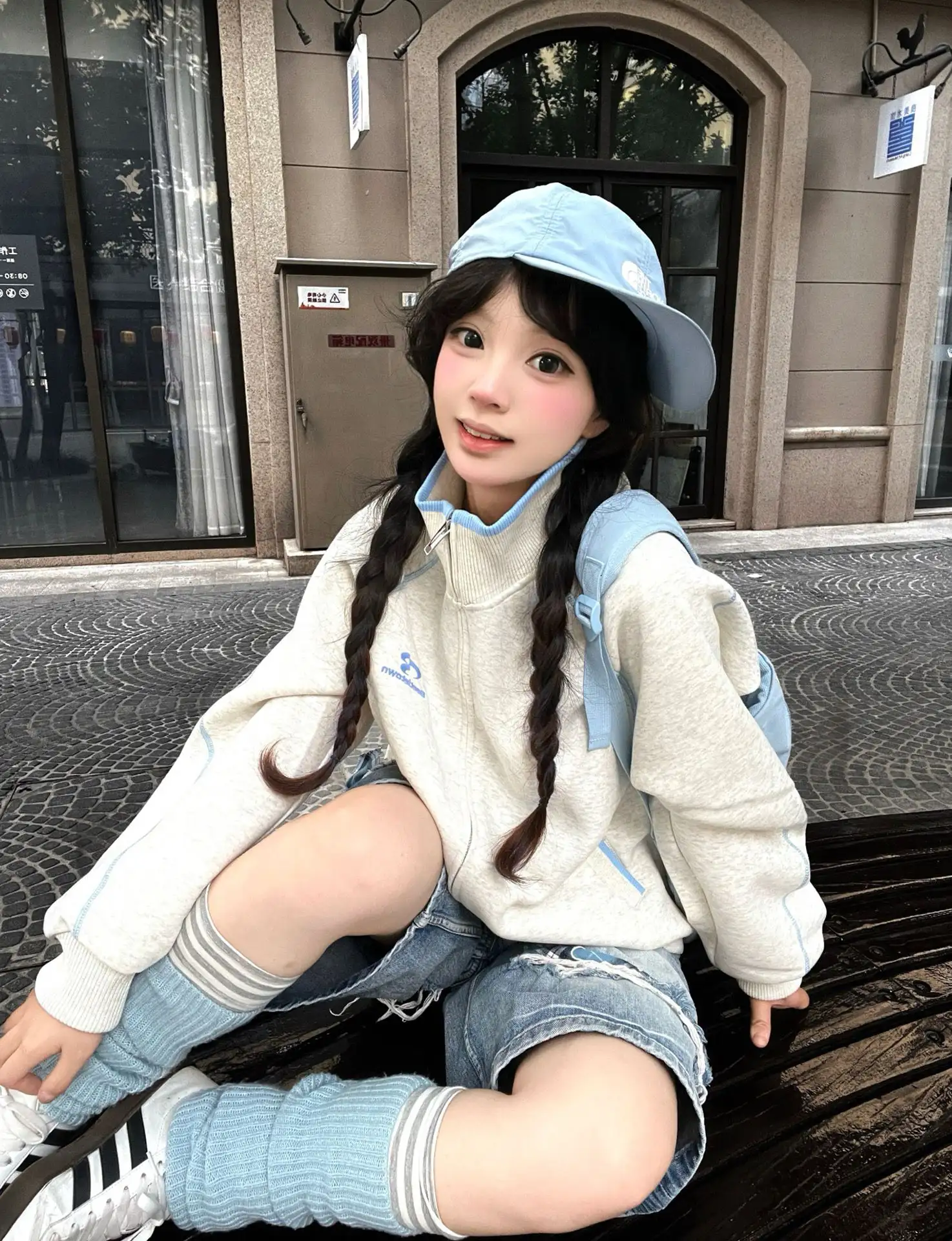 자수 후드 가디건 상세 이미지 6
