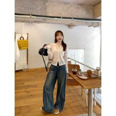 批发早初秋t恤上衣女设计感长袖<b class='q'>雪纺</b><b class='q'>衫</b>法式高级打底