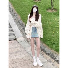 批发【实价】 原版面料-做工】法式防晒<b class='q'>衬衫</b>女夏季设计感<b class='q'>长袖</b>外套女