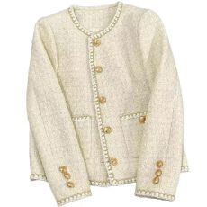 批发米白色小香风<b class='q'>西装外套</b>女2025年秋冬新款设计感韩版气质休闲西服潮