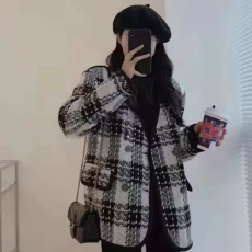 批发欧货高端***法国女装欧洲站<b class='q'>原</b><b class='q'>单</b>撤柜专柜<b class='q'>外贸</b>粗花呢短外套女