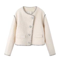 批发简艾薇品质<b class='q'>女装</b>2025秋季新品温柔风装饰边...