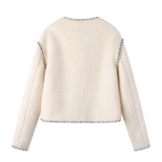 批发简艾薇品质<b class='q'>女装</b>2025秋季新品温柔风装饰边...