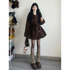 批发原版高克重毛呢 韩系高级毛呢外套女<b class='q'>秋</b>冬季2026新款气质呢子大衣