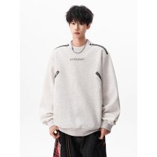 批发【官图】美式金属拉链重磅圆领<b class='q'>卫衣</b><b class='q'>男</b>潮牌高街设计感痞帅上衣